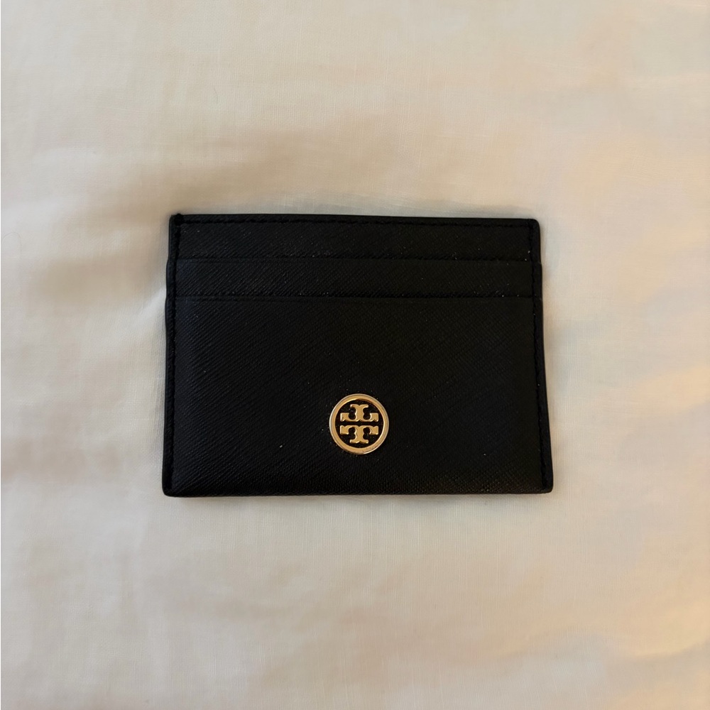 Tory Burch Black and Gold Card Holder